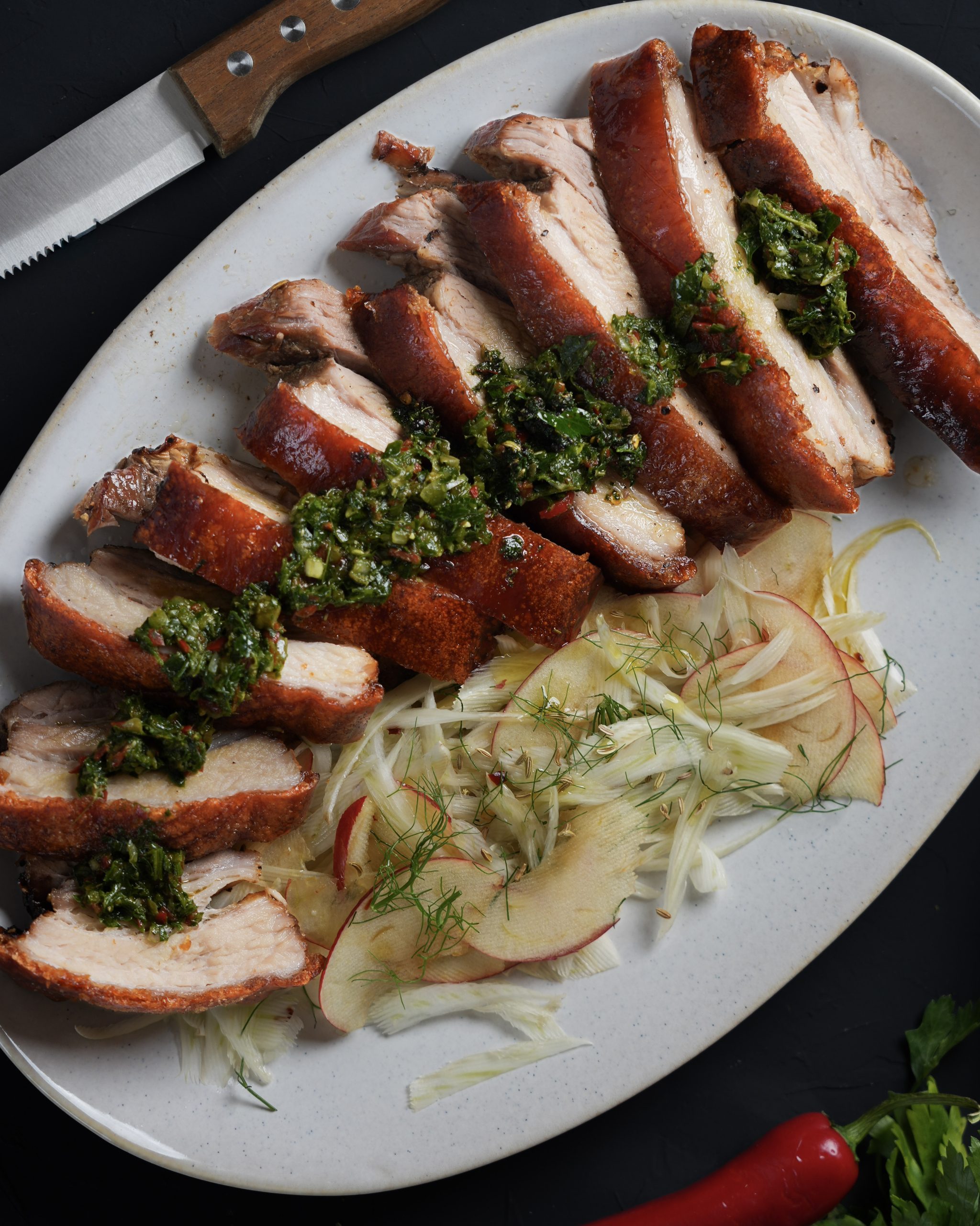 Crispy Pork Belly and Apple and Fennel Slaw Recipe | Otway Pork