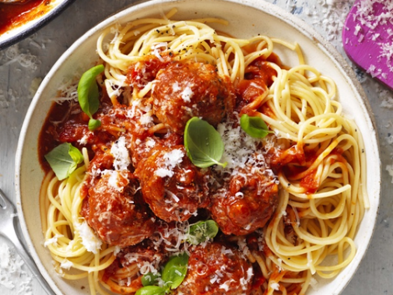 Spaghetti with Pork Meatballs